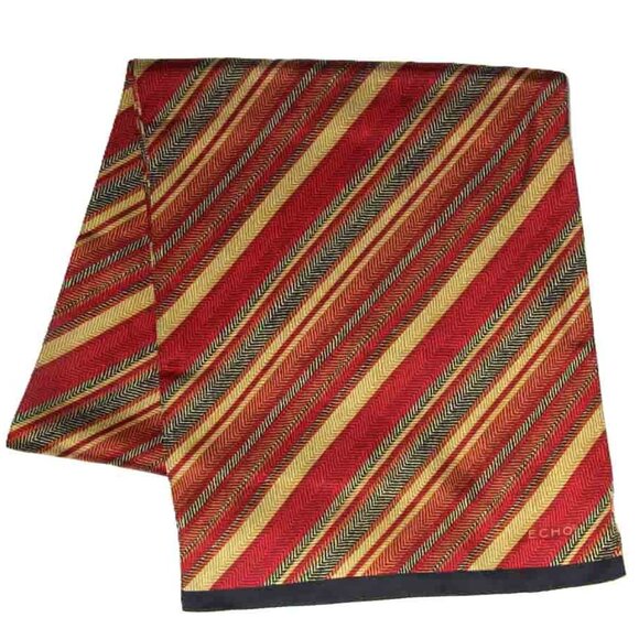 Echo Formal Silk Scarf Striped Men's - Picture 1 of 2